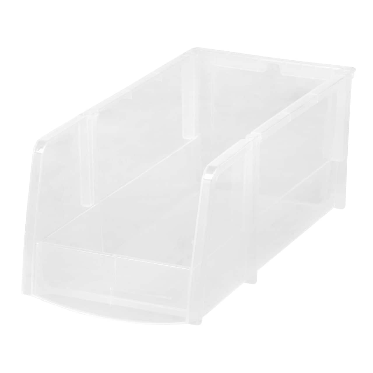 Bac empilable en plastique transparent d'IRIS, grand
